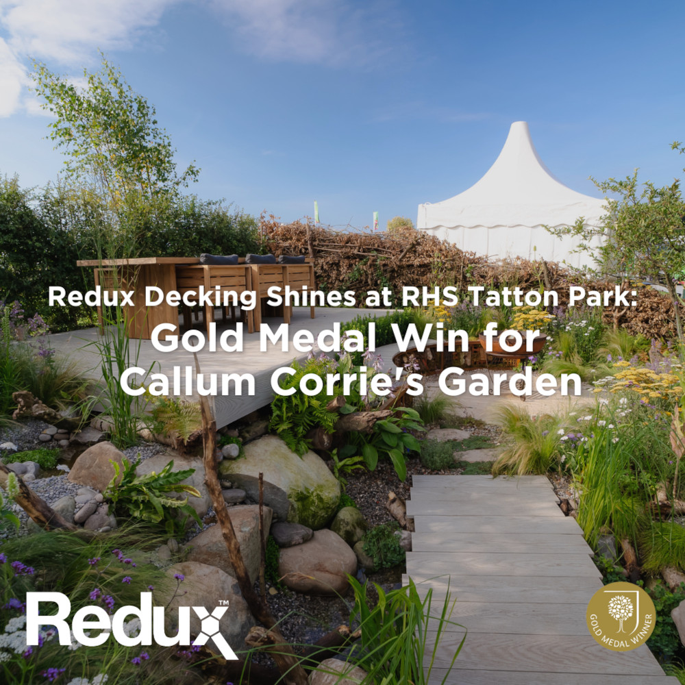 Redux Decking Shines at RHS Tatton Park: Gold Medal Win for Callum Corrie’s Garden